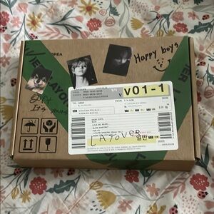 Decorative Shipping Box with Green Accents